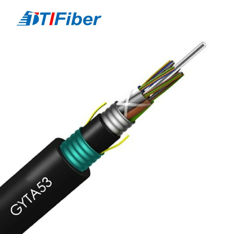 GYTA53 steel-tape armored, double-jacket direct-burial fiber optic cable
