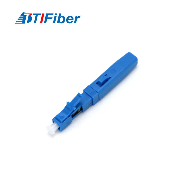 Blue LC fiber optic connector