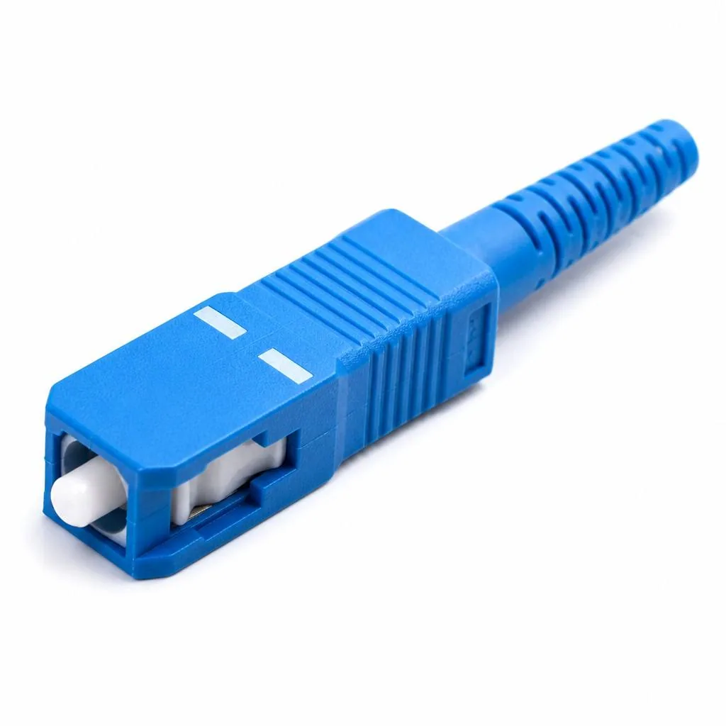 Blue SC UPC fiber optic connector