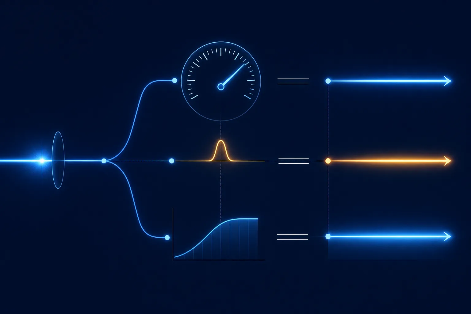 A single optical power shown through three equivalent measurement representations